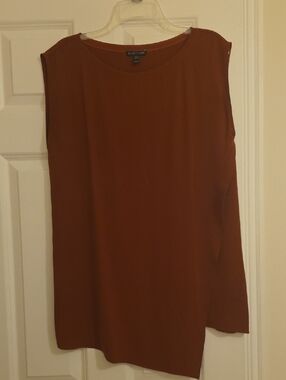 Sleeveless Rust Tunic EILEEN FISHER Xs